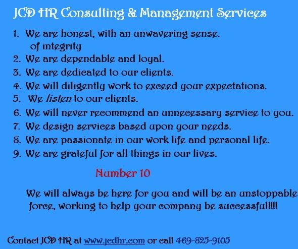 JCD HR Consulting Services | Forney TX