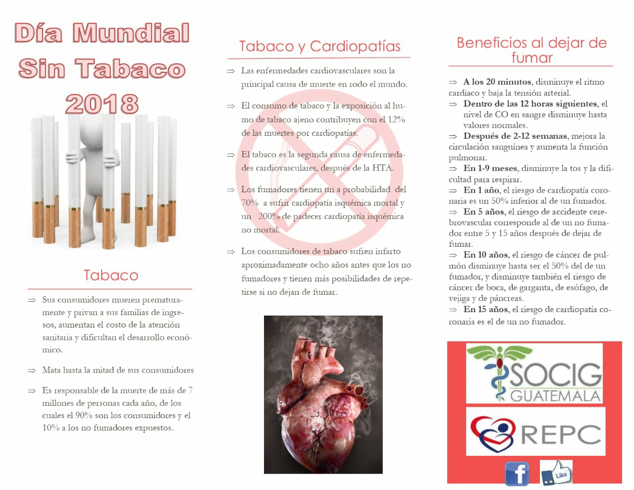 REPC Guatemala - 🚭🚭Día Mundial sin Tabaco 🚭🚭 Te dejamos... | Facebook