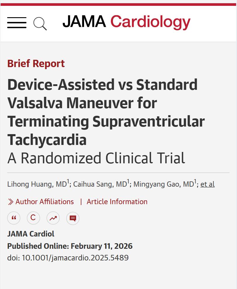 JAMA - Among patients with supraventricular tachycardia, use of a ...