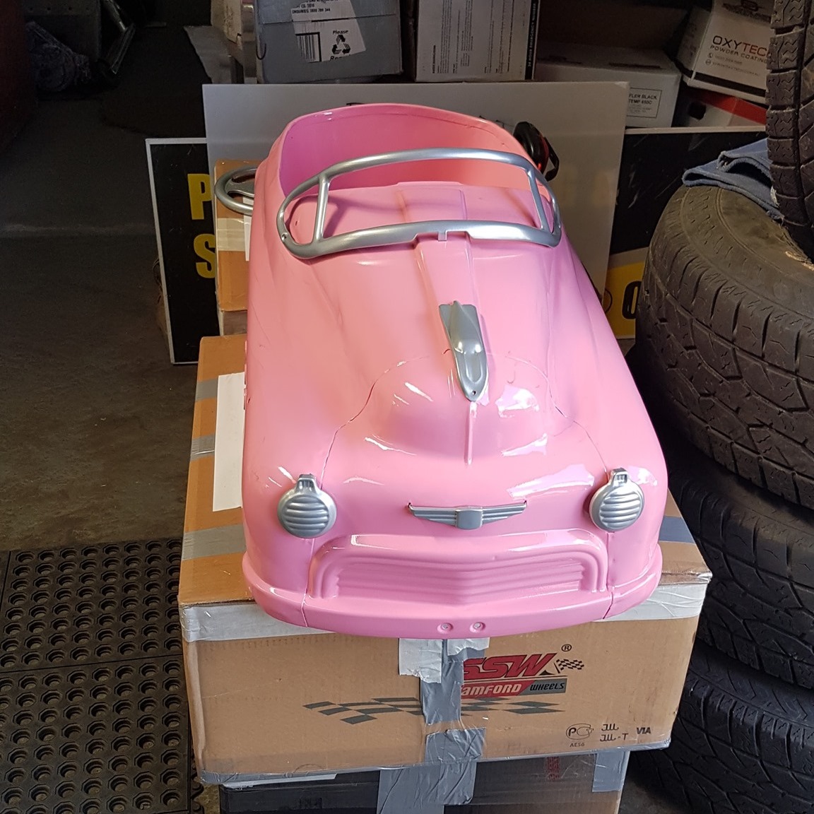 1950s pedal car Blasted and... - Nex Gen Powder Coatings