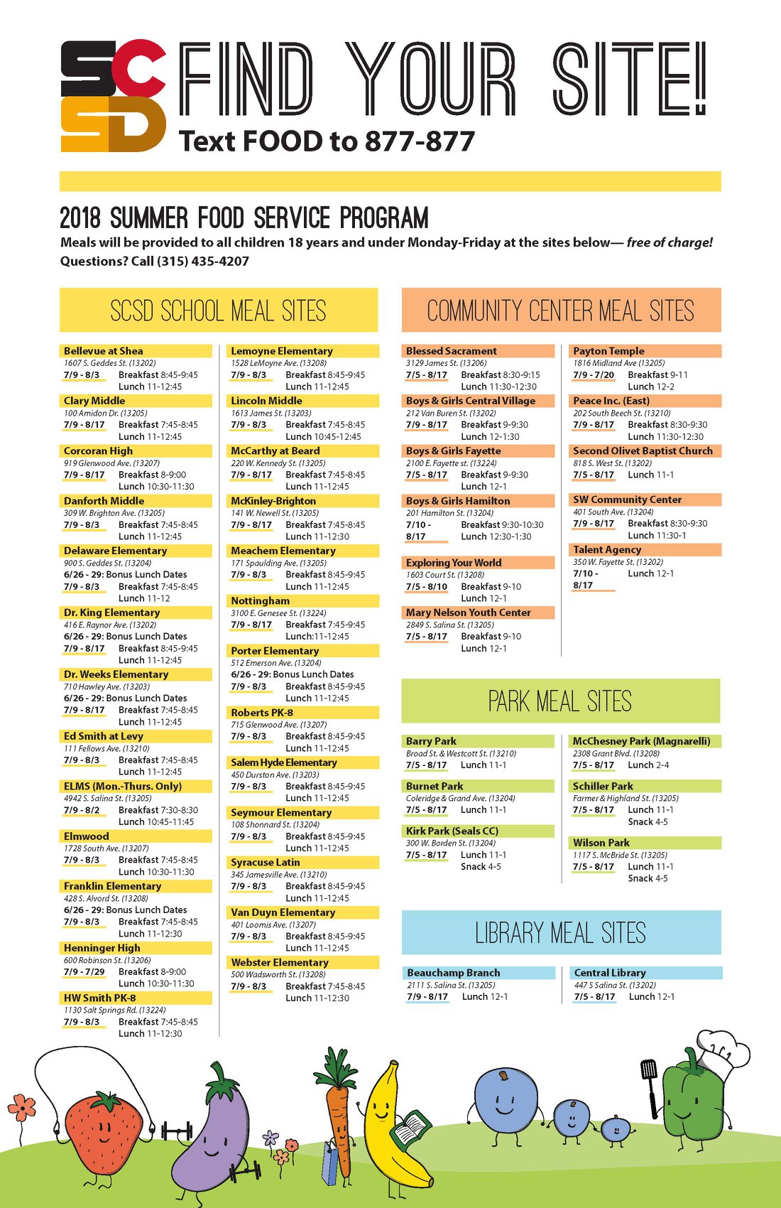 The SCSD will provide... - The Syracuse City School District