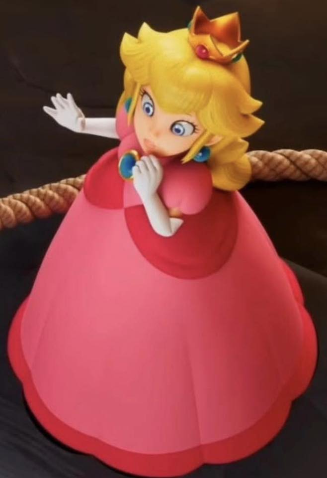 open lace back dress Princess Peach: Showtime! Mighty Peach Red Suit Cosplay Costume Outfit   Cosplaysky.ca