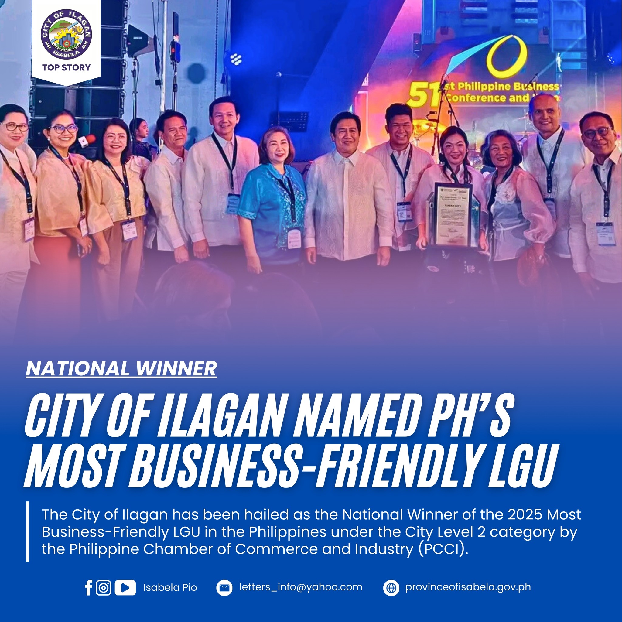 Isabela - The City of Ilagan has been hailed as the National Winner of ...