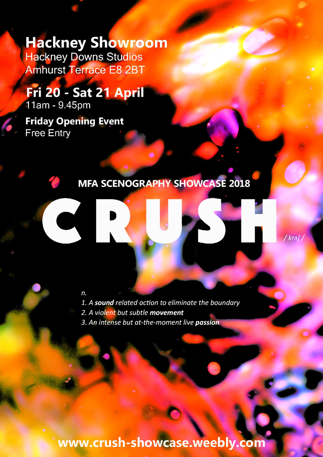 Fserravila - CRUSH - MFA Scenography Showcase opens its... | Facebook