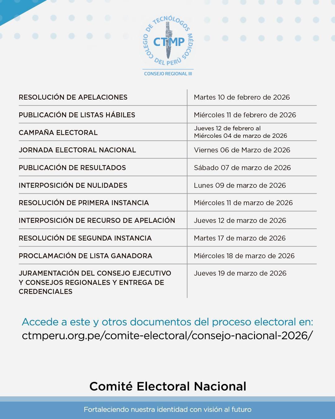 Ctmp Region III - 𝗖𝗥𝗢𝗡𝗢𝗚𝗥𝗔𝗠𝗔 𝗘𝗟𝗘𝗖𝗧𝗢𝗥𝗔𝗟 𝟮𝟬𝟮𝟲 🔵 Recordar a... | Facebook