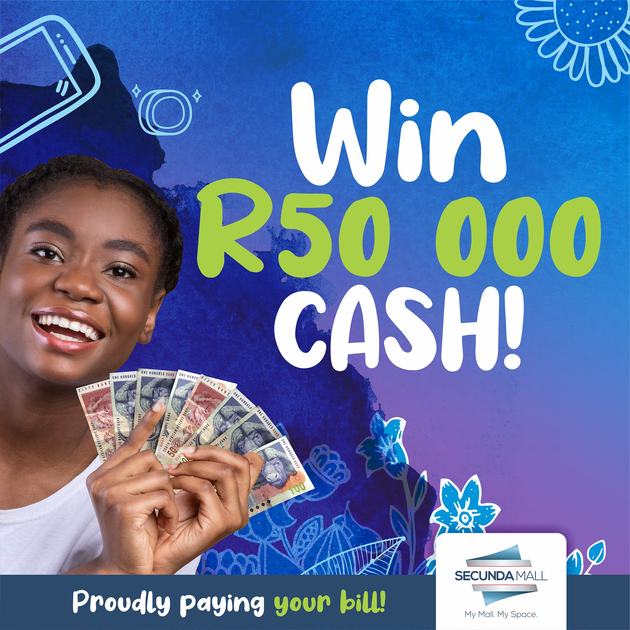 Secunda Mall - Win R50 000 cash to pay your bill! Simply...