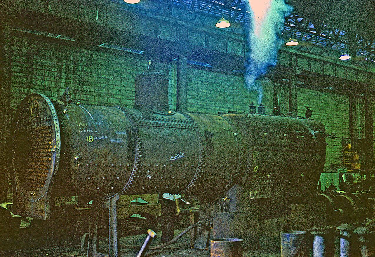 NSW 5112 locomotive boiler test at Eveleigh Works