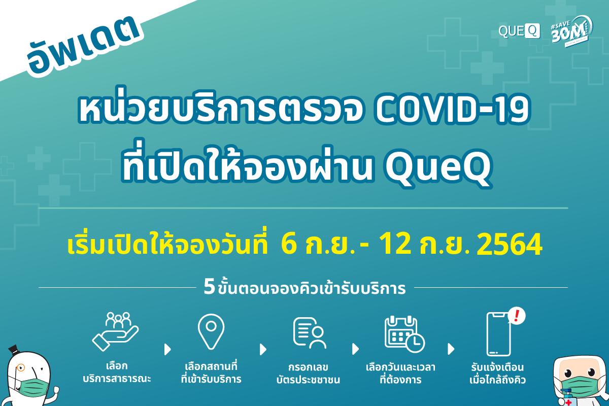 📣อัพเดตจุดให้บริการตรวจโควิด-19... - QueQ - No more Queue line | Facebook