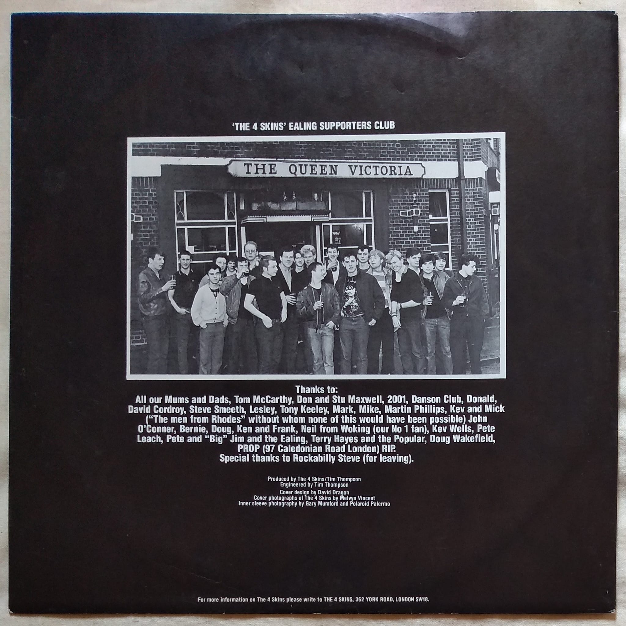 Rare 4 Skins debut LP with printing mistakes
