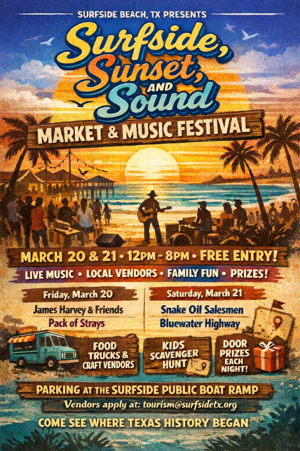 Surfside, Sunset, and Sound - Market and Music Festival - Celebrating ...