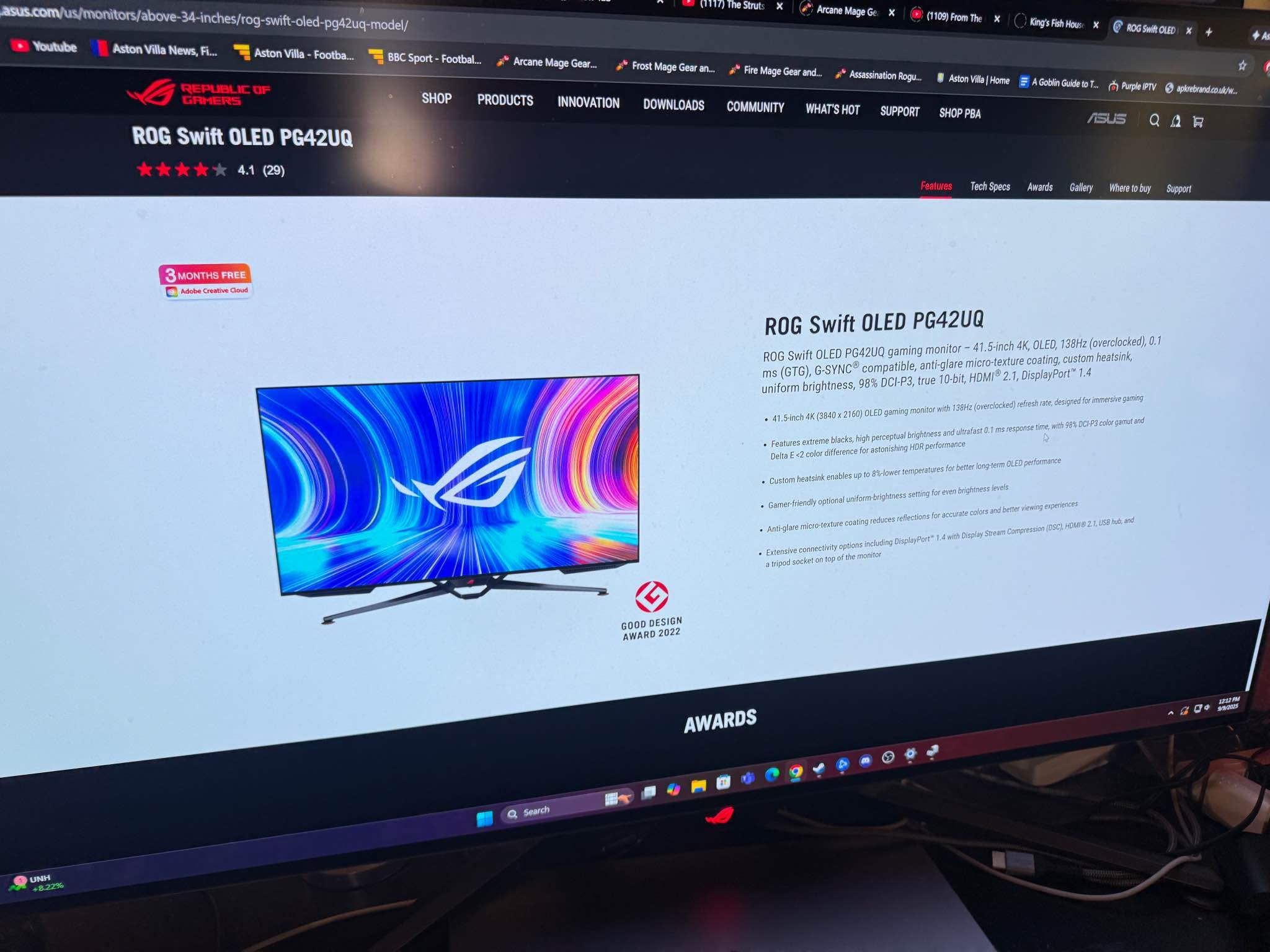 ASUS Rog PG42UQ Gaming monitor - Monitors - Los Angeles, California ...