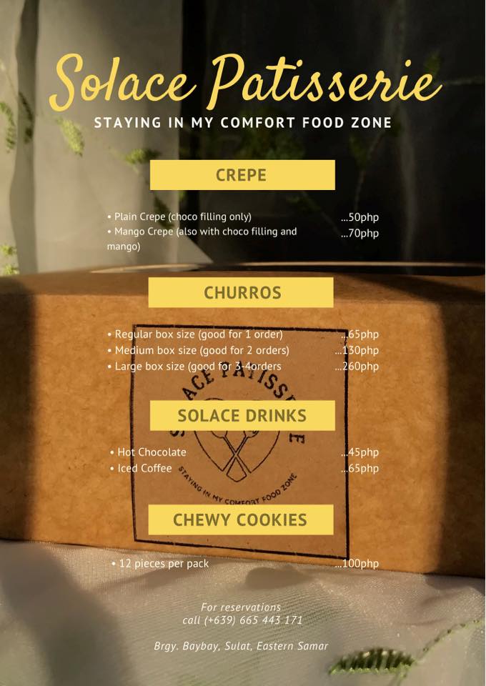 Here's our menu! 🍽 - Solace Patisserie | Facebook