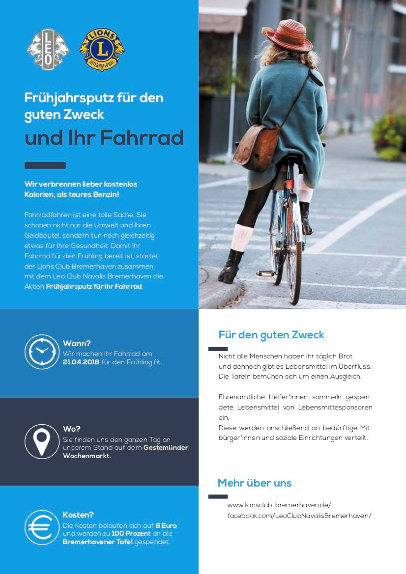Rad Schmutzig Unsere Leos Helfen Lions Club Bremerhaven