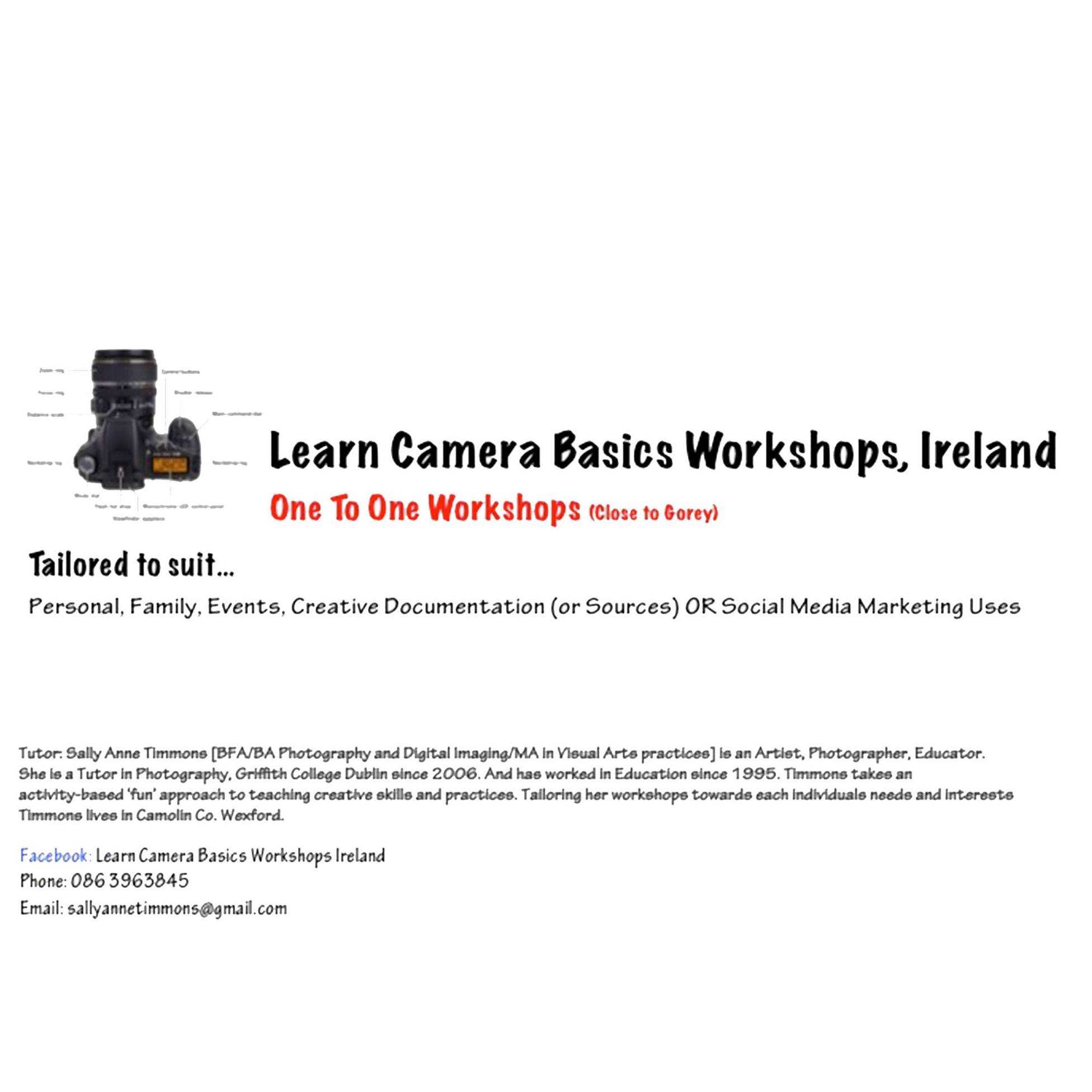 Learn Camera Basics Workshops Ireland
