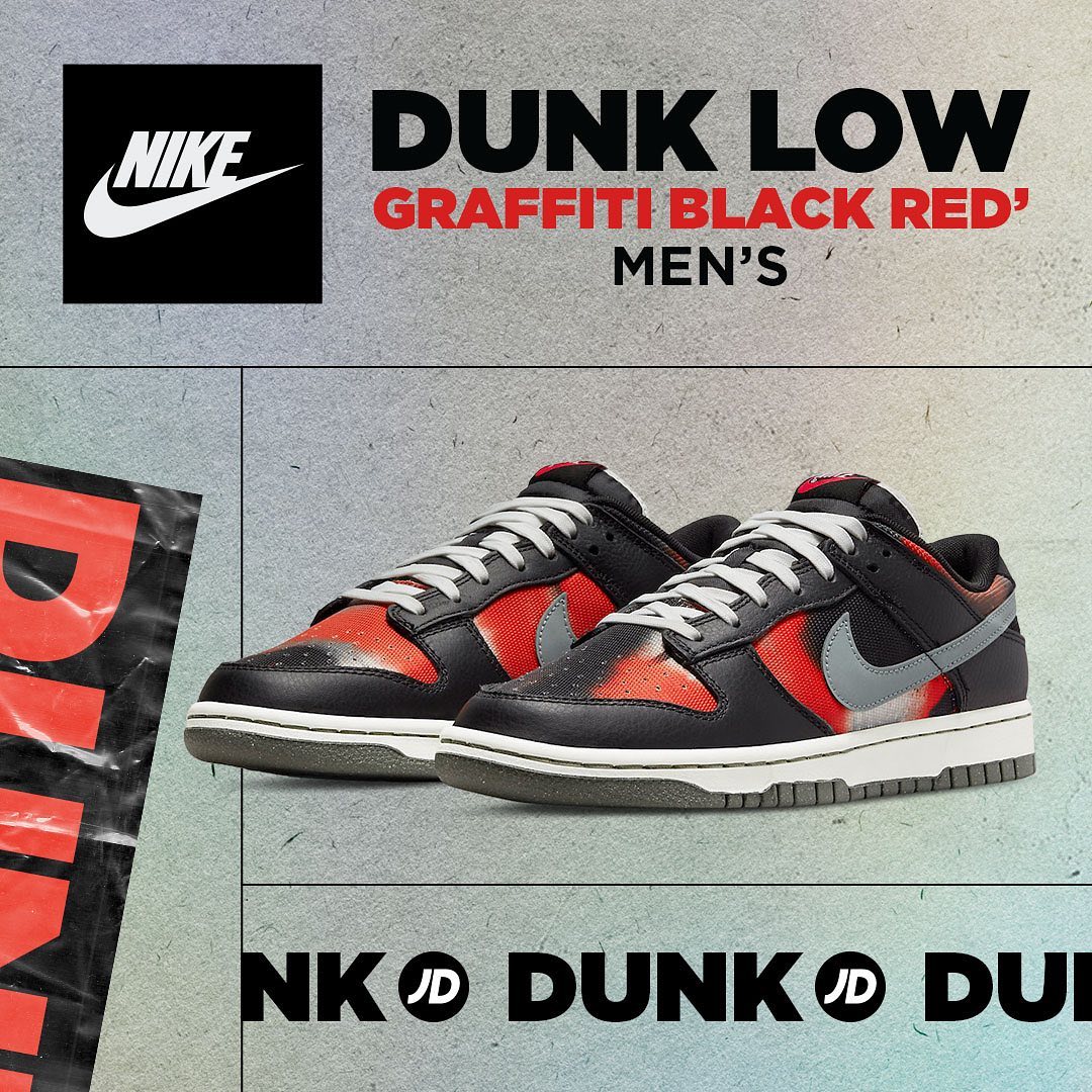 JD - [Now Available via JD Online] Men's Nike Dunk Low 'Graffiti