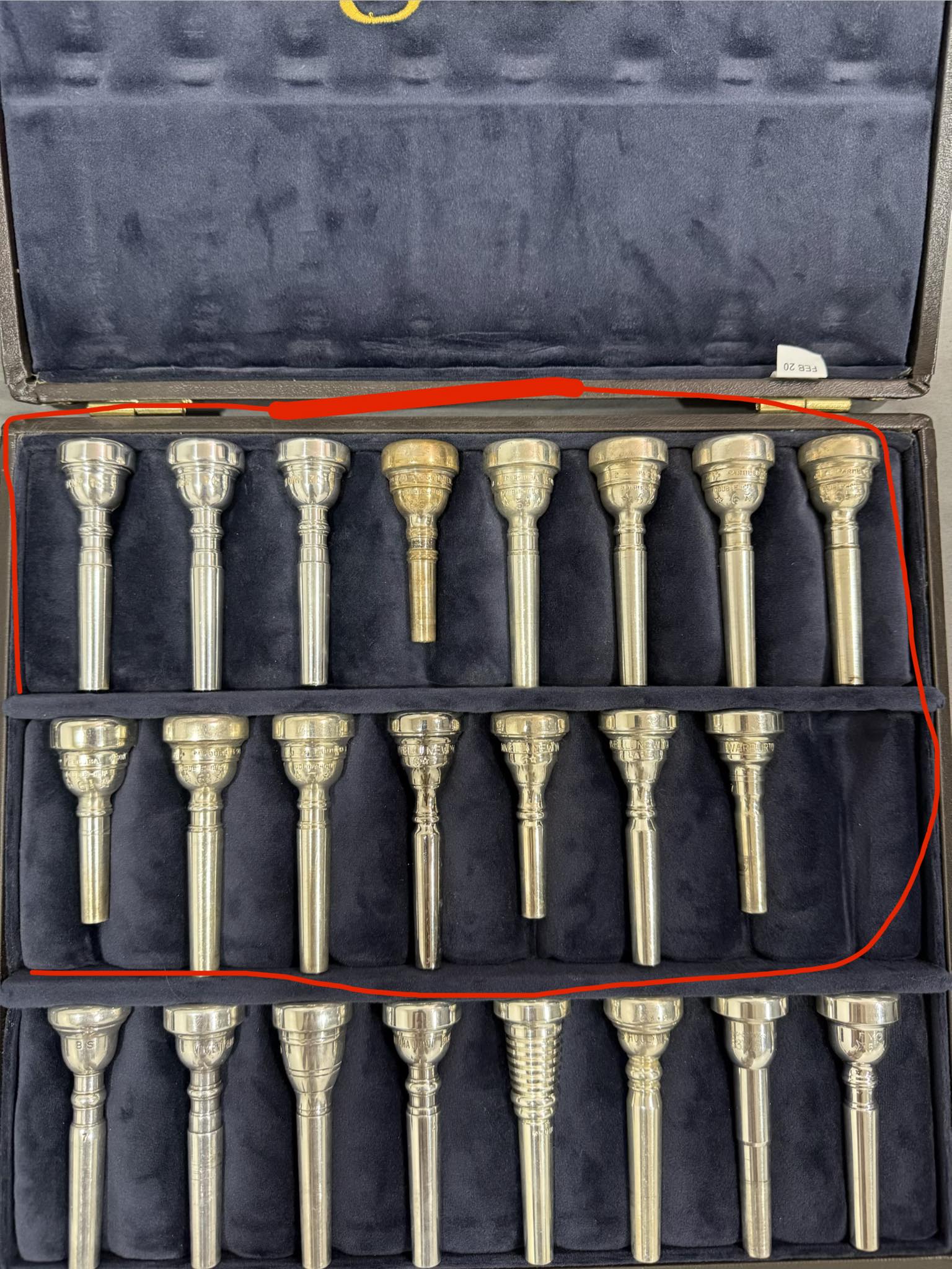 Identify unique parduba double-cup mouthpiece?