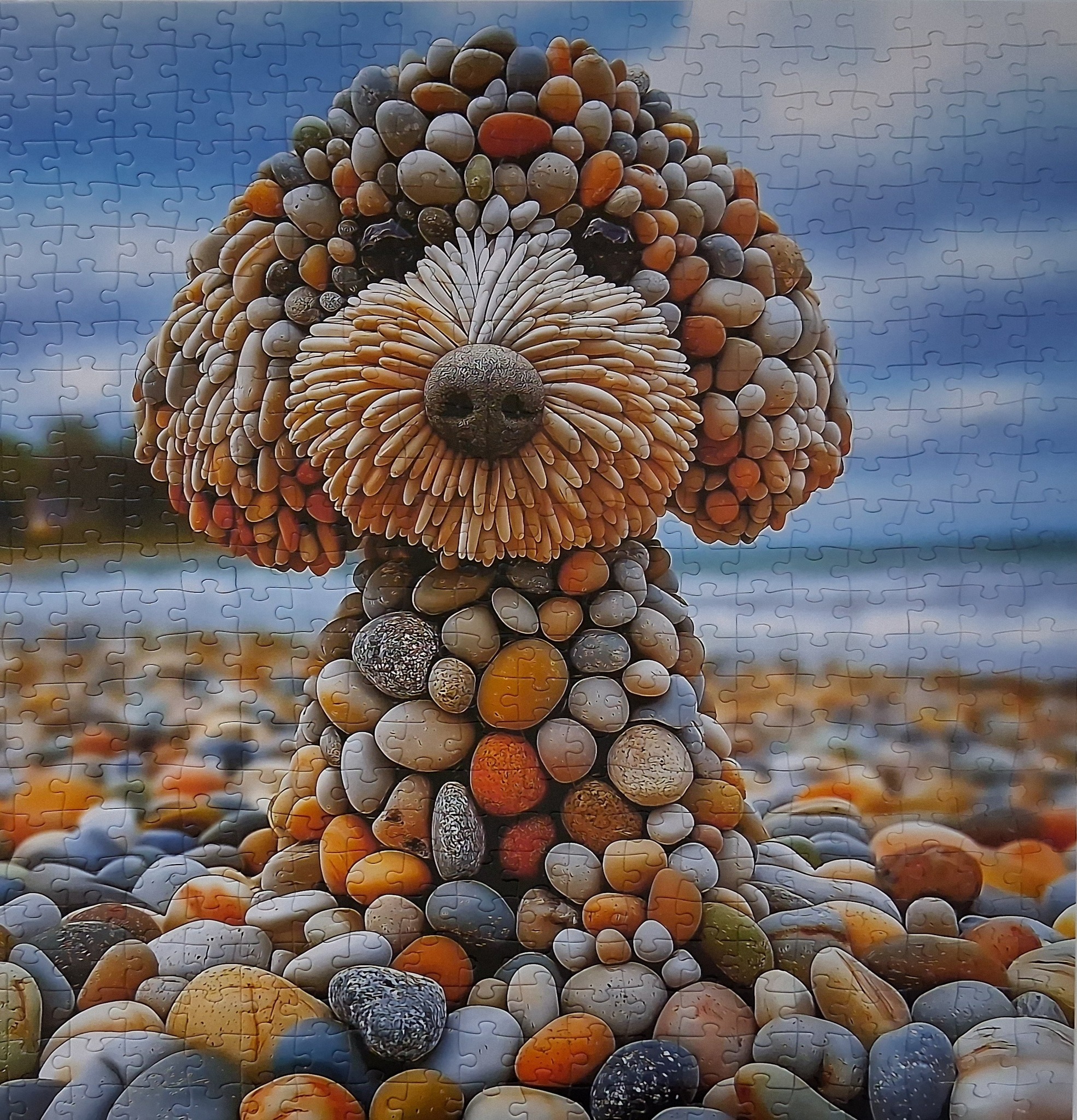 水槽 Dog Lover Minivan and dog beach jigsaw puzzle