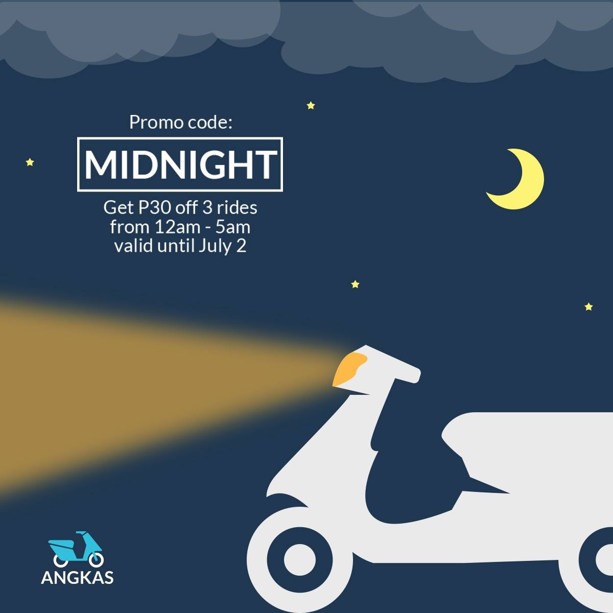 Angkas - Book an Angkas ride from 12 midnight to 5 a.m. and use promo ...