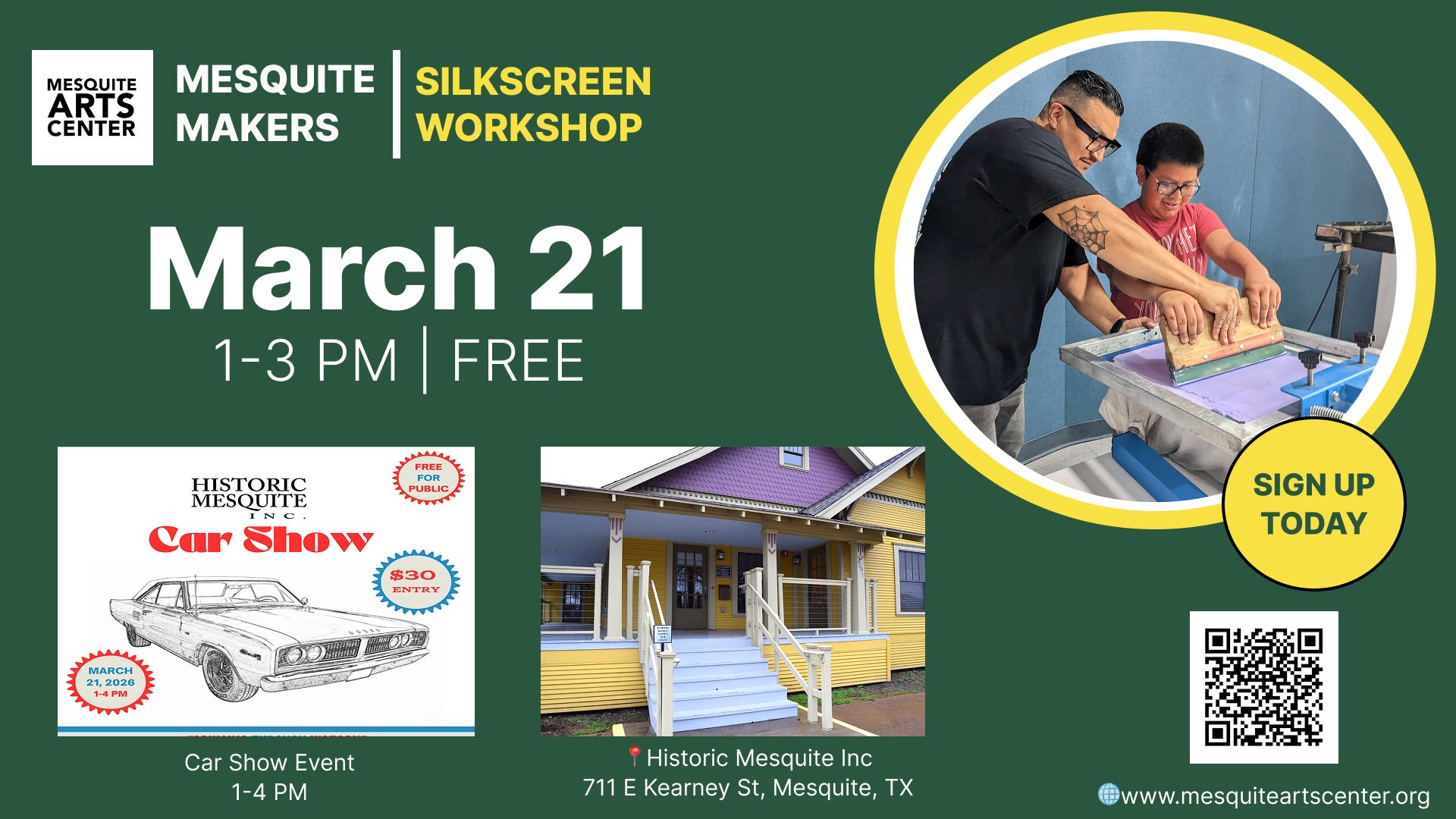 Mesquite Makers | Silkscreen Workshop with @DurtyLaundry + @ItsJoesWork