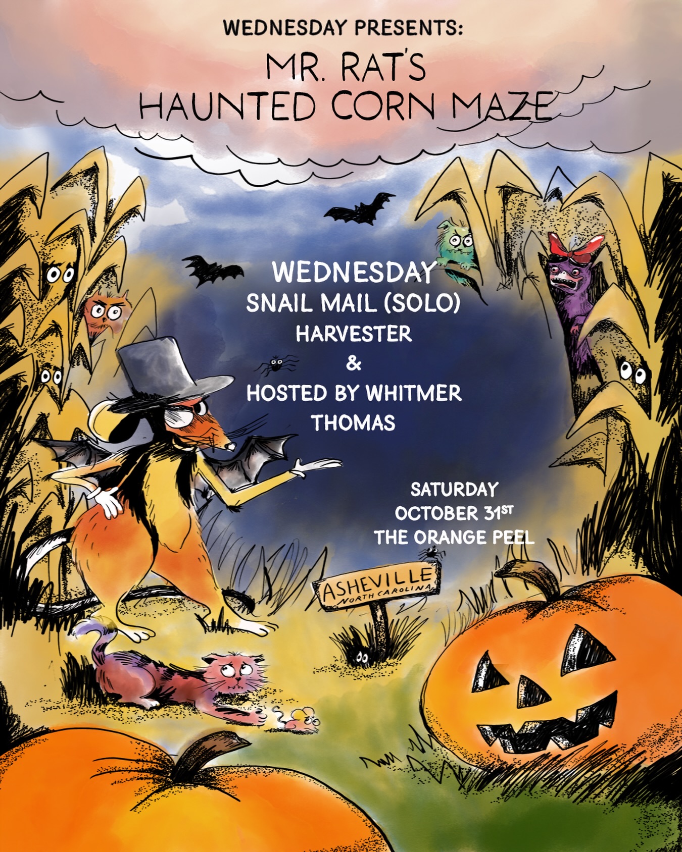🐀🎩 FULL LINEUP FOR MR. RAT'S HAUNTED CORN MAZE THIS HALLOWEEN