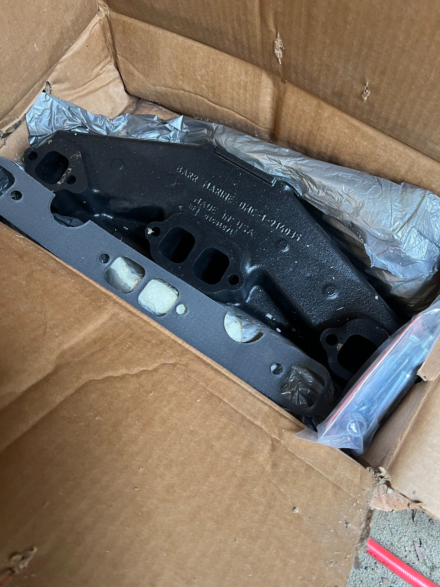In board outboard exhaust manifold OMC-1-914035 RISER OMC-20-913784 ...