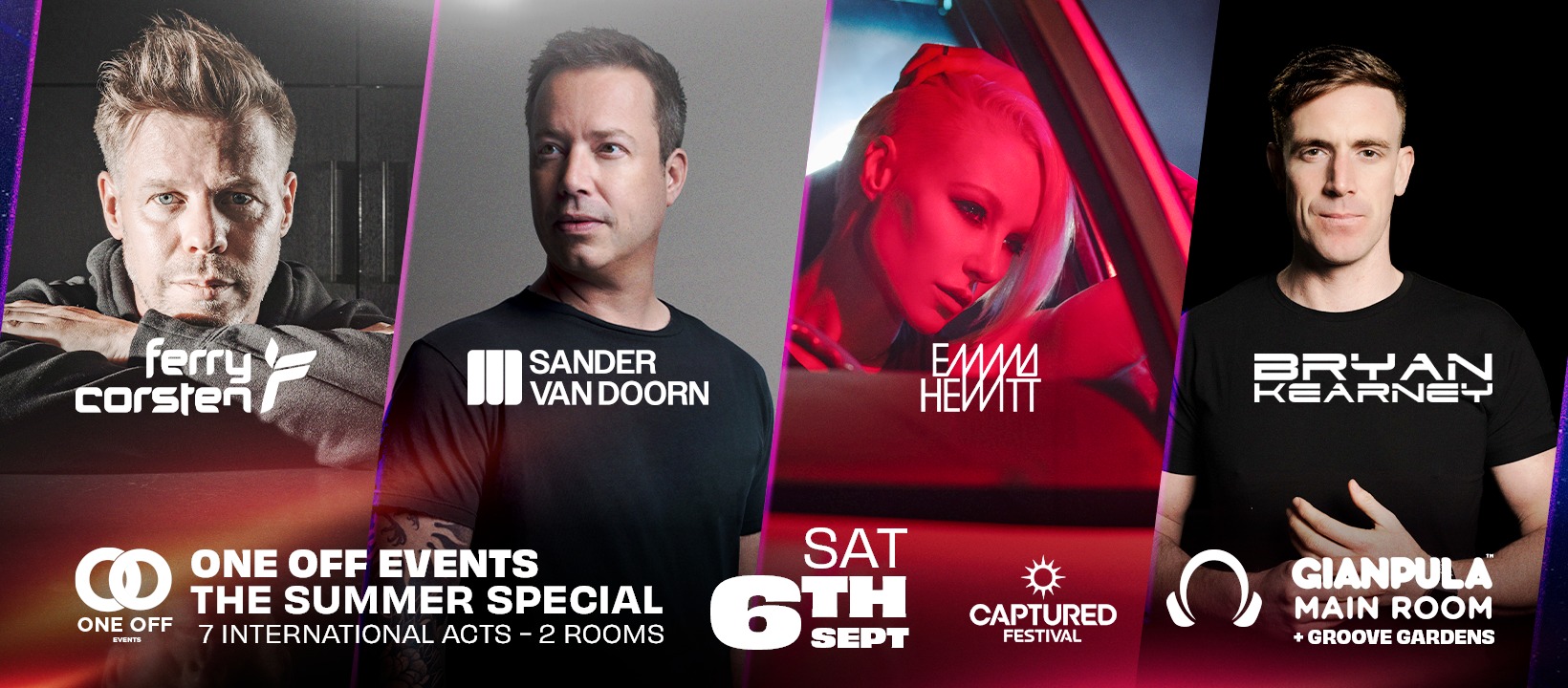 One Off Events Summer Special x Ferry Corsten, Sander Van Doorn, Emma ...