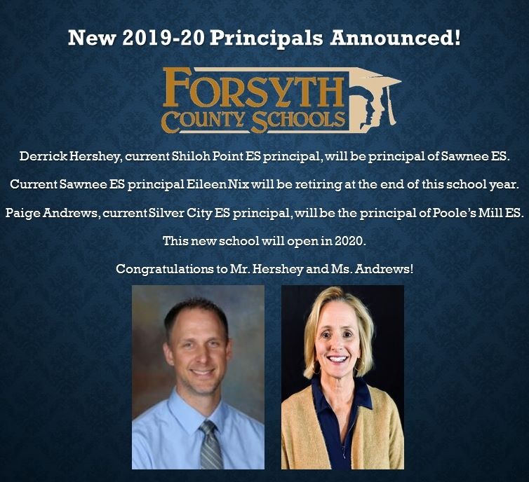 Forsyth County Schools - Current principals Derrick Hershey and Paige ...