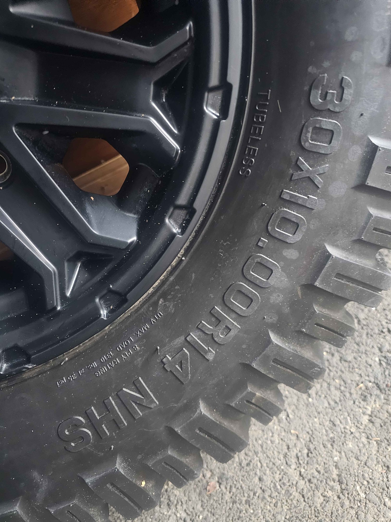 Factory Yamaha RMAX Rim Wheel 14x7 4x156 5/2 Offset Black & GBC Dirt ...