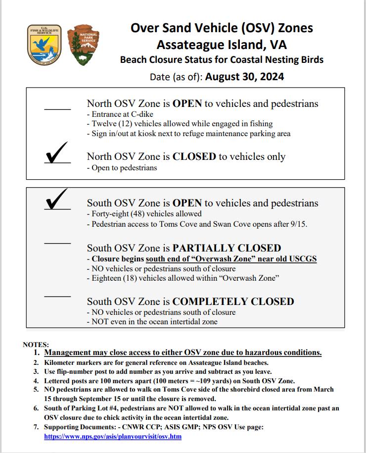 Assateague VA OSV Closures (Chincoteague) | Facebook