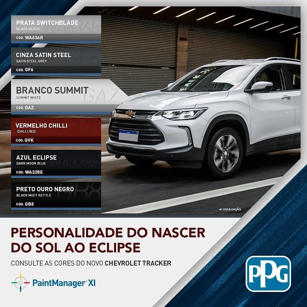Colorimetria Automotiva - #Repost @ppgrefinishbrasil CHEVROLET TRACKER ...