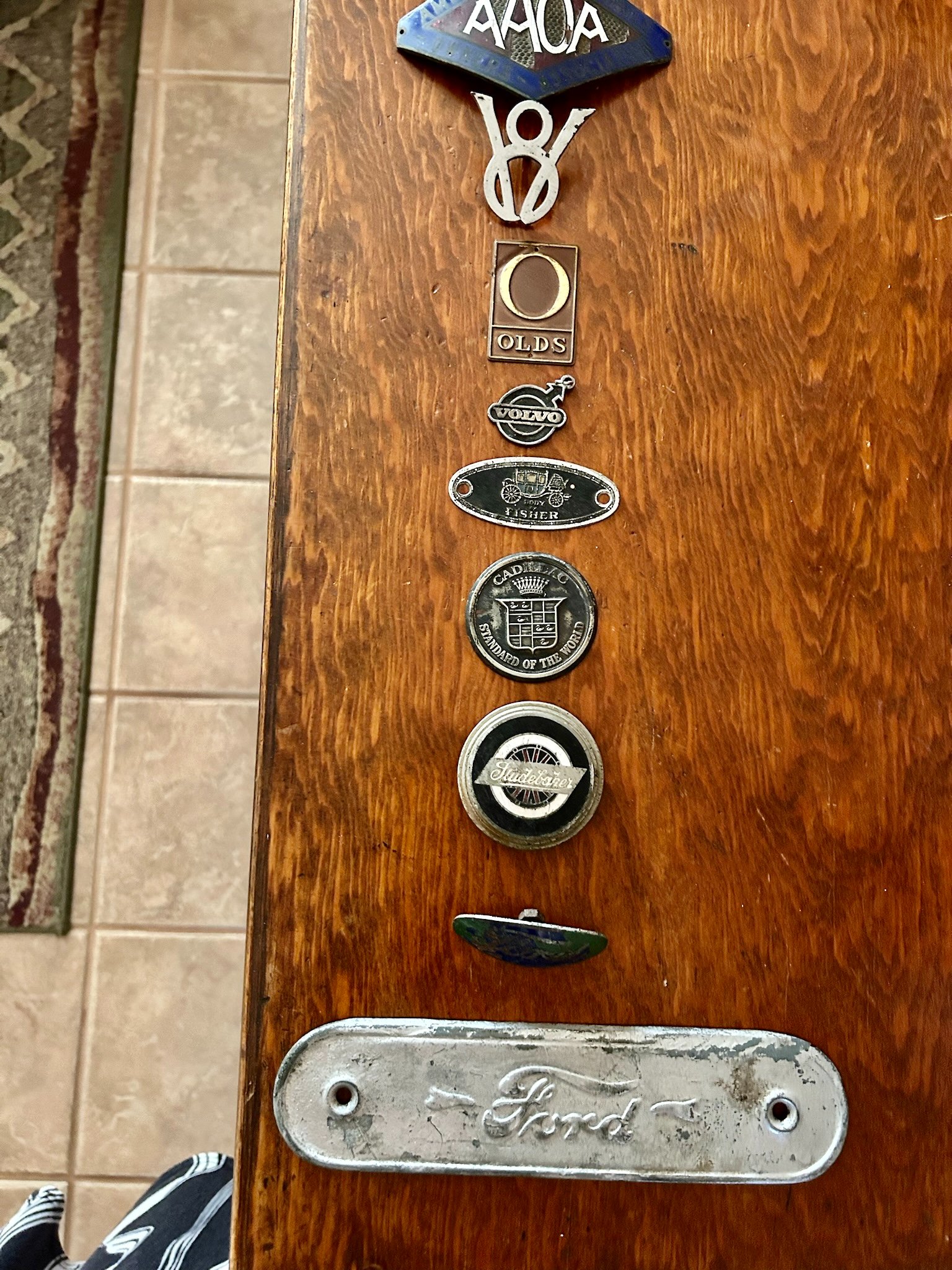 Vintage Automobile Emblems – 8 Total plus one musical instrument– $50 ...