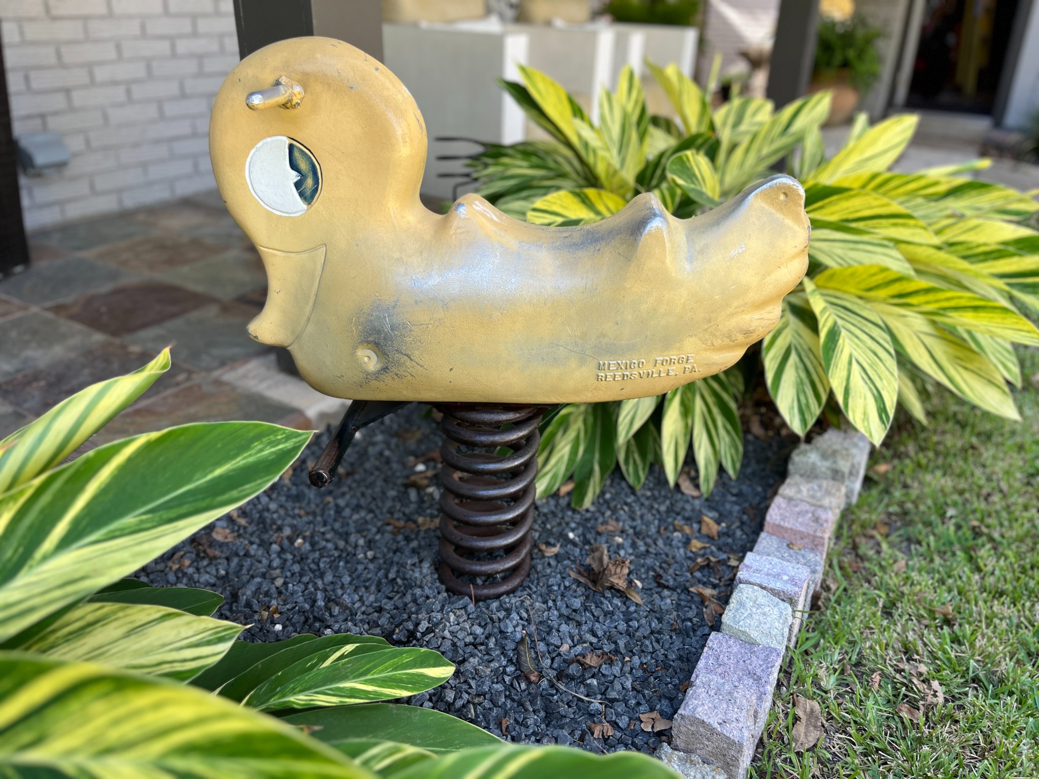 Vintage Duck Spring Rider Playground Toy by Mexico Forge - Statues ...
