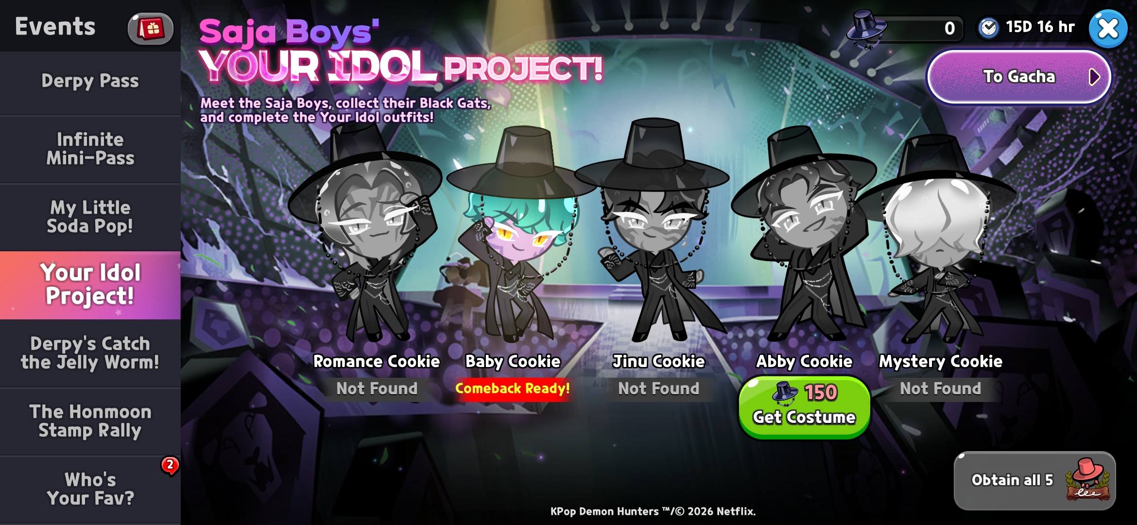 Collecting Saja Boys and Huntrix items in Cookie Run Kingdom