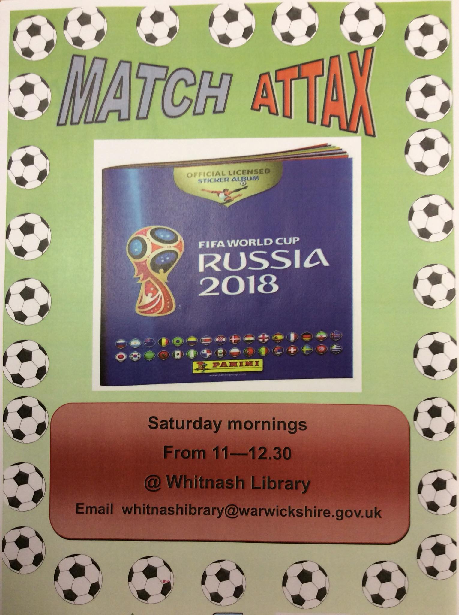 Warwickshire - It’s nearly World Cup time so now’s the time to start ...