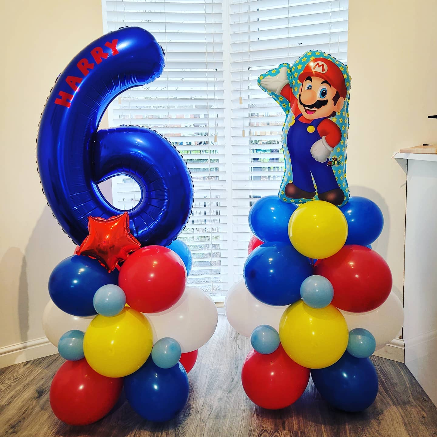 💛 💙 Mario Stack... - Pink Balloon Party Decor & Balloon Art
