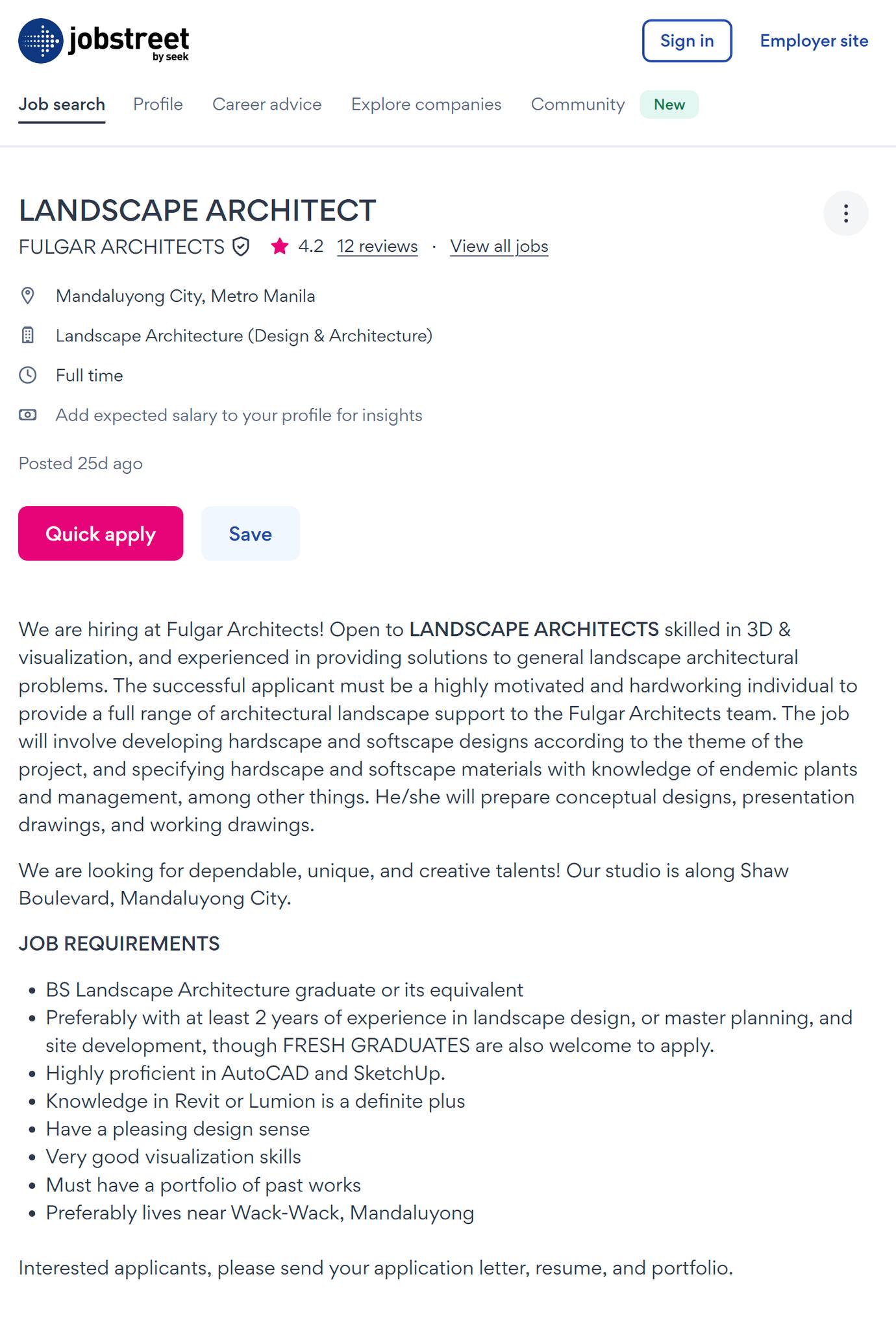Anni - 🌿 We’re Still Hiring! Fulgar Architects is still on the lookout ...
