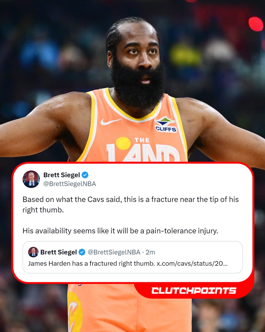 Cavs Nation - Tough break for James Harden, who suffered a... | Facebook
