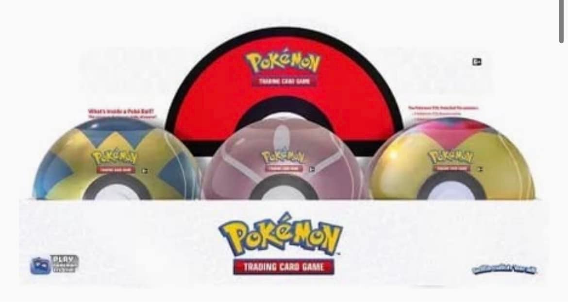 pokemon poke ball tin trading card game Pokmon TCG 2025 Q4 Pok (5 Styles, Random)  Paladin Cards 3 Pokmon TCG booster packs (Each Sun Pokemon GO - Poke Ball