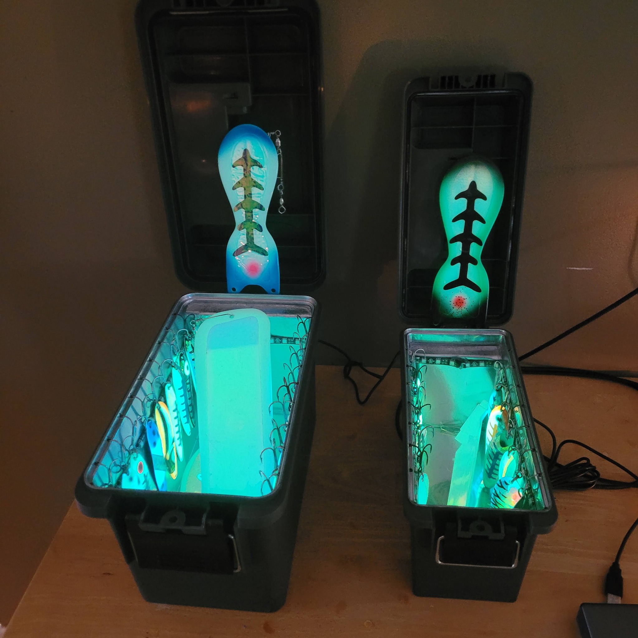 glow in dark tackle box GlowVault Max GlowVault Mini – GW-Products