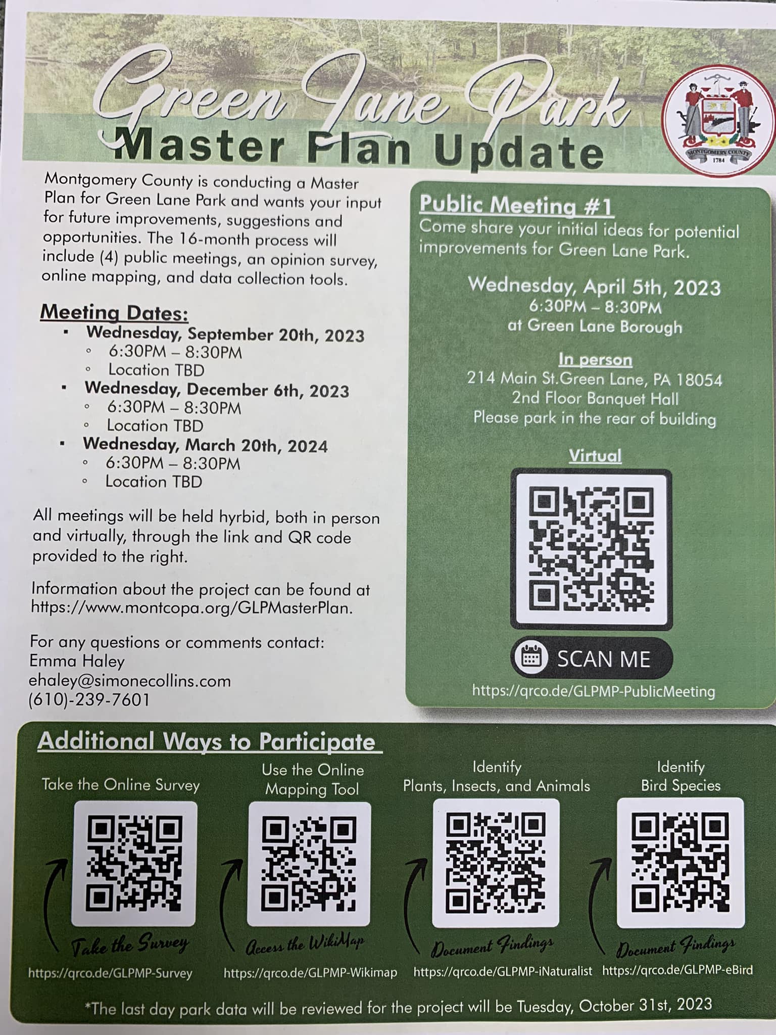 The Friends of Green Lane Park | Green Lane PA