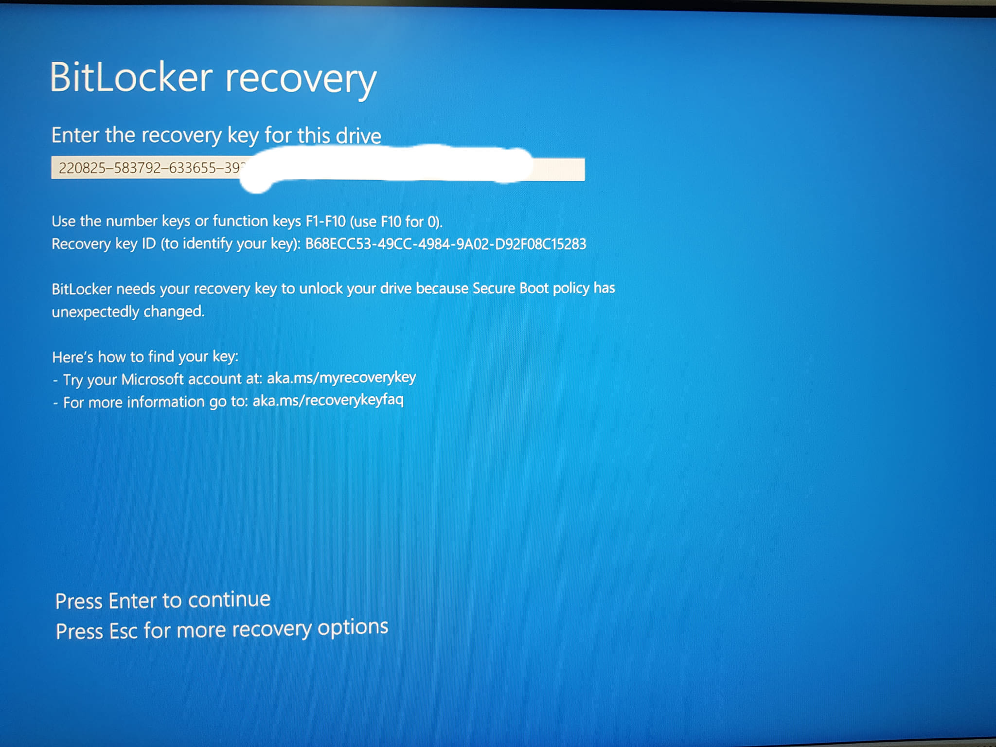 Prompt - หากท่านกำลังประสบปัญหา BitLocker recovery... | Facebook