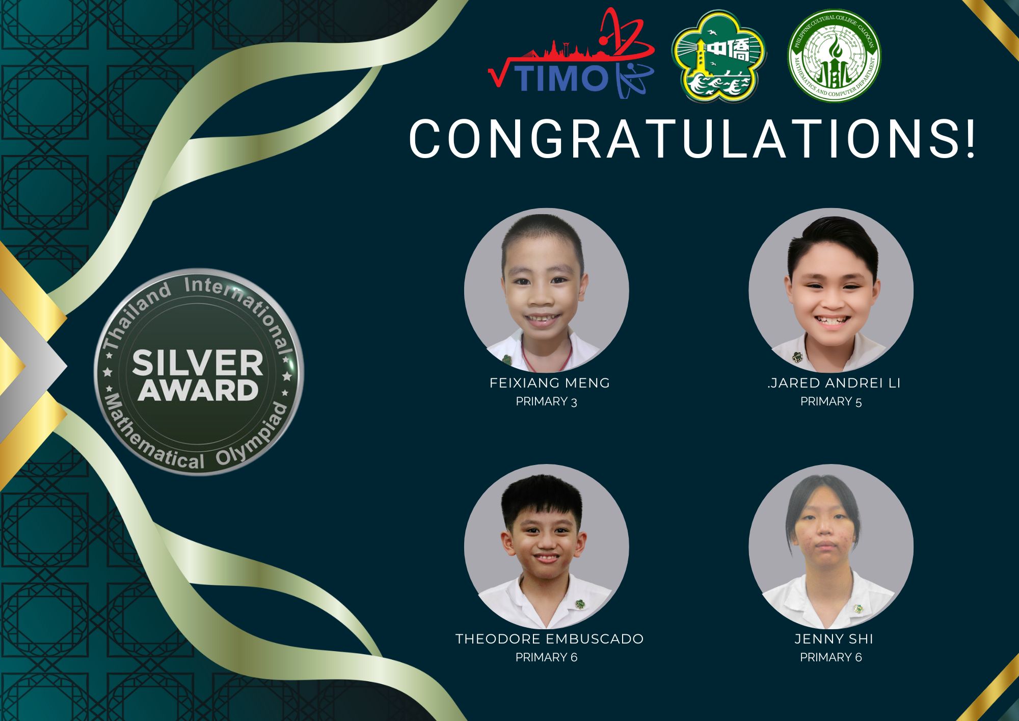 𝐓𝐈𝐌𝐎 𝐇𝐄𝐀𝐓 𝐑𝐎𝐔𝐍𝐃 𝟐𝟎𝟐𝟑... - PCC Caloocan Mathematics Department | Facebook
