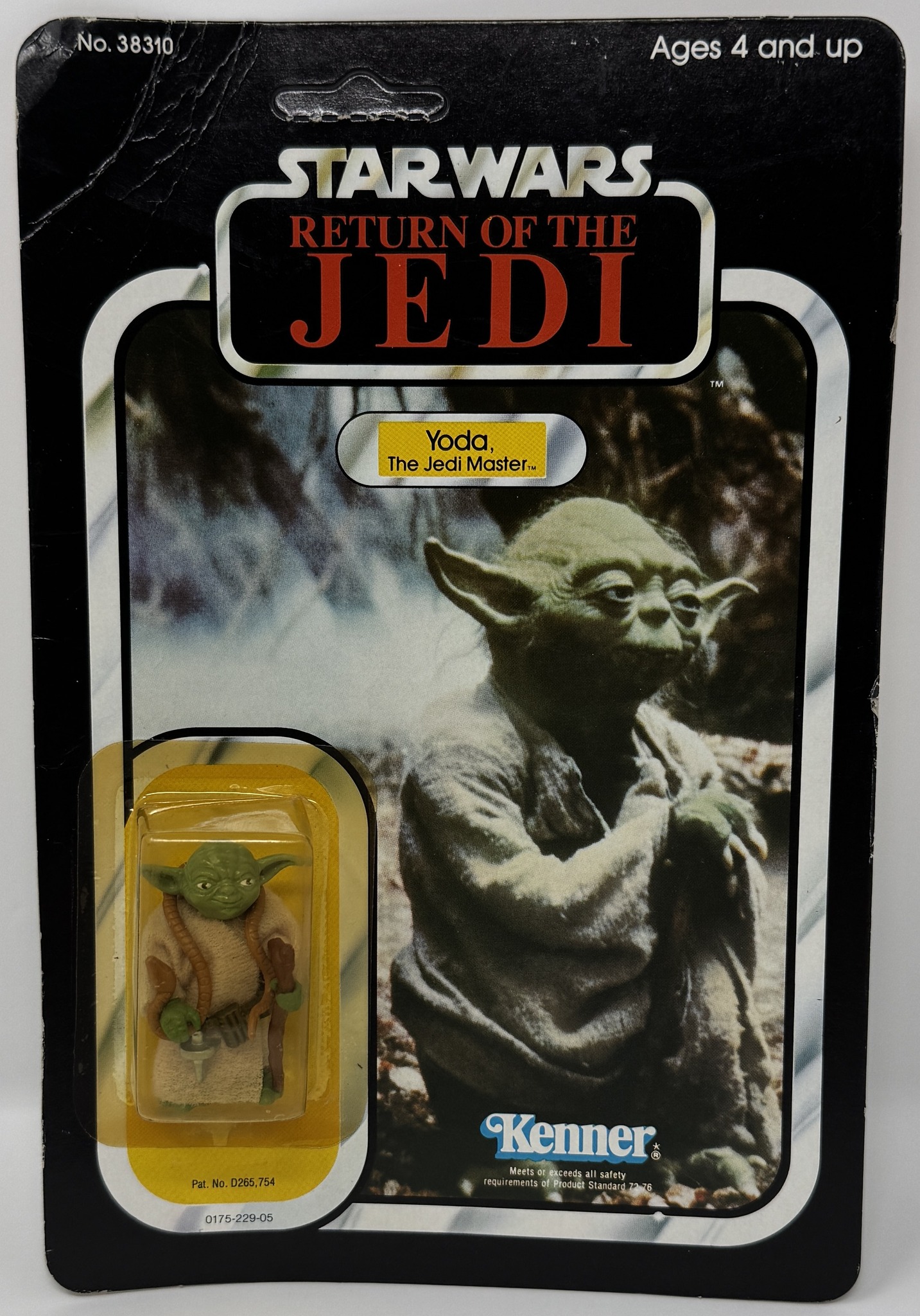 Kenner Star Wars ROTJ Yoda The Jedi Master brown snake 77 back