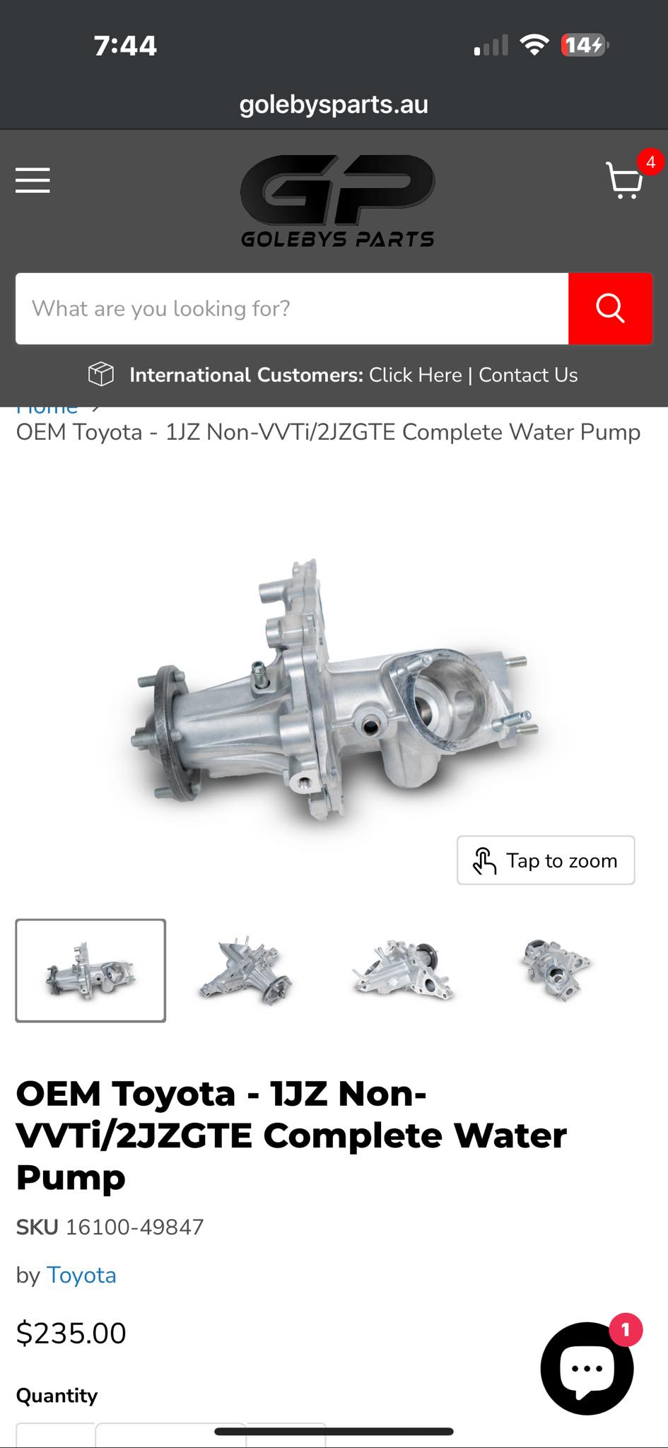 Looking for 141 water pump 1nz fe engine