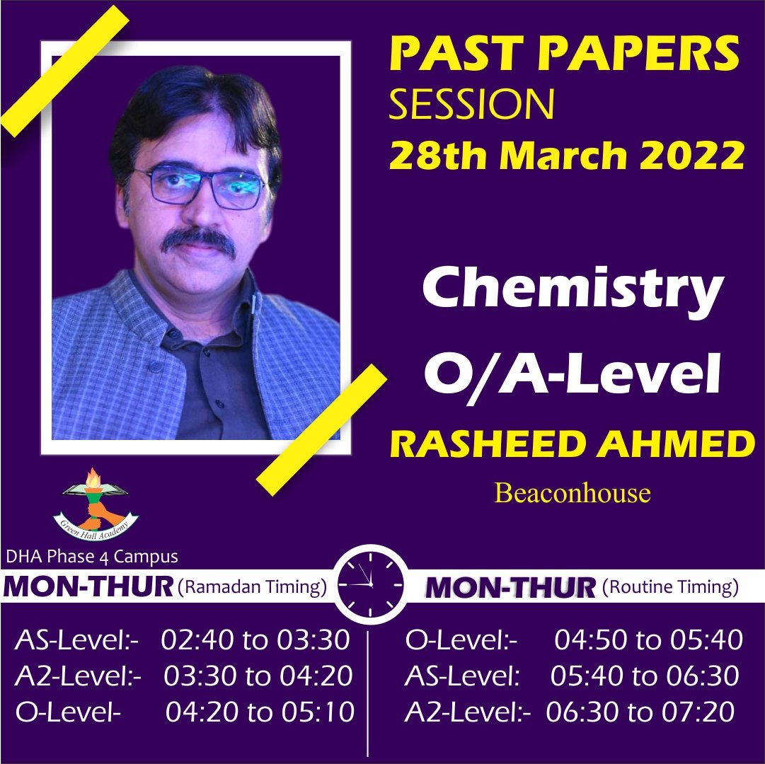 {O/A-LEVEL PAST PAPERS... - GreenHall Academy DHA Phase IV | Facebook