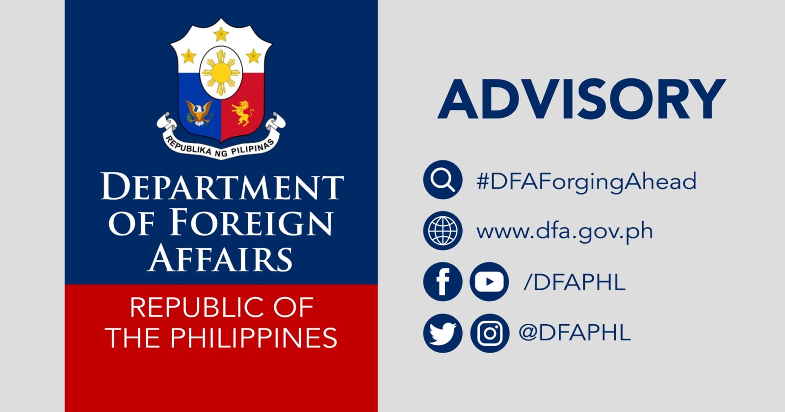 ‼️READ‼️ #DFAAdvisory: On Consular Operations Under General Community ...