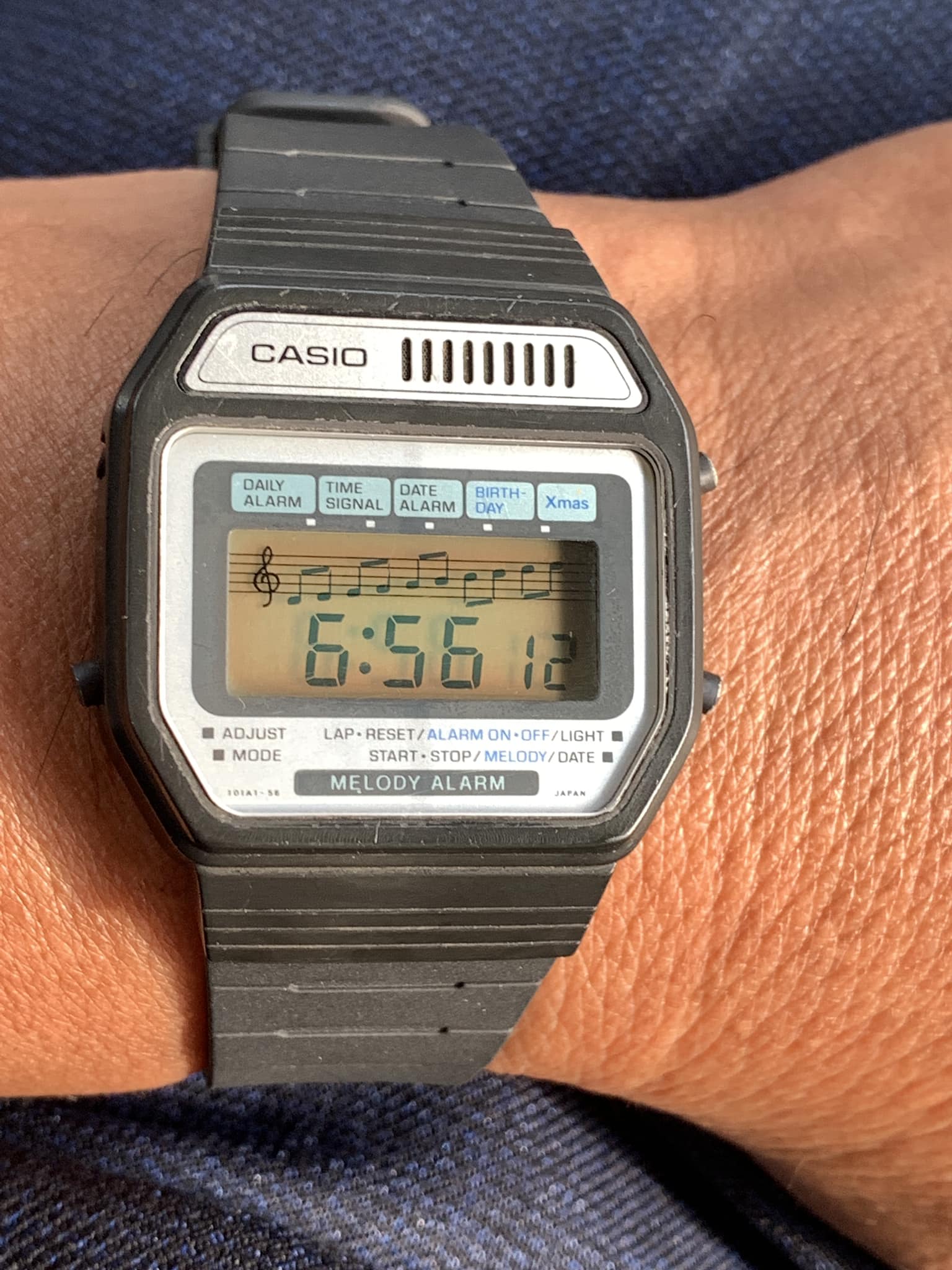 Vintage Casio 82H108 digital watch with melody alarm