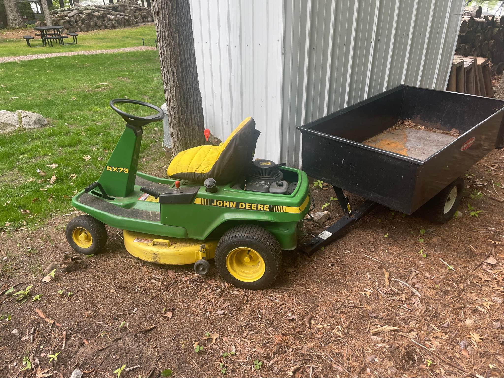 1986 John Deere Rider Mower RX 73 9 HP - Commercial Vehicles ...