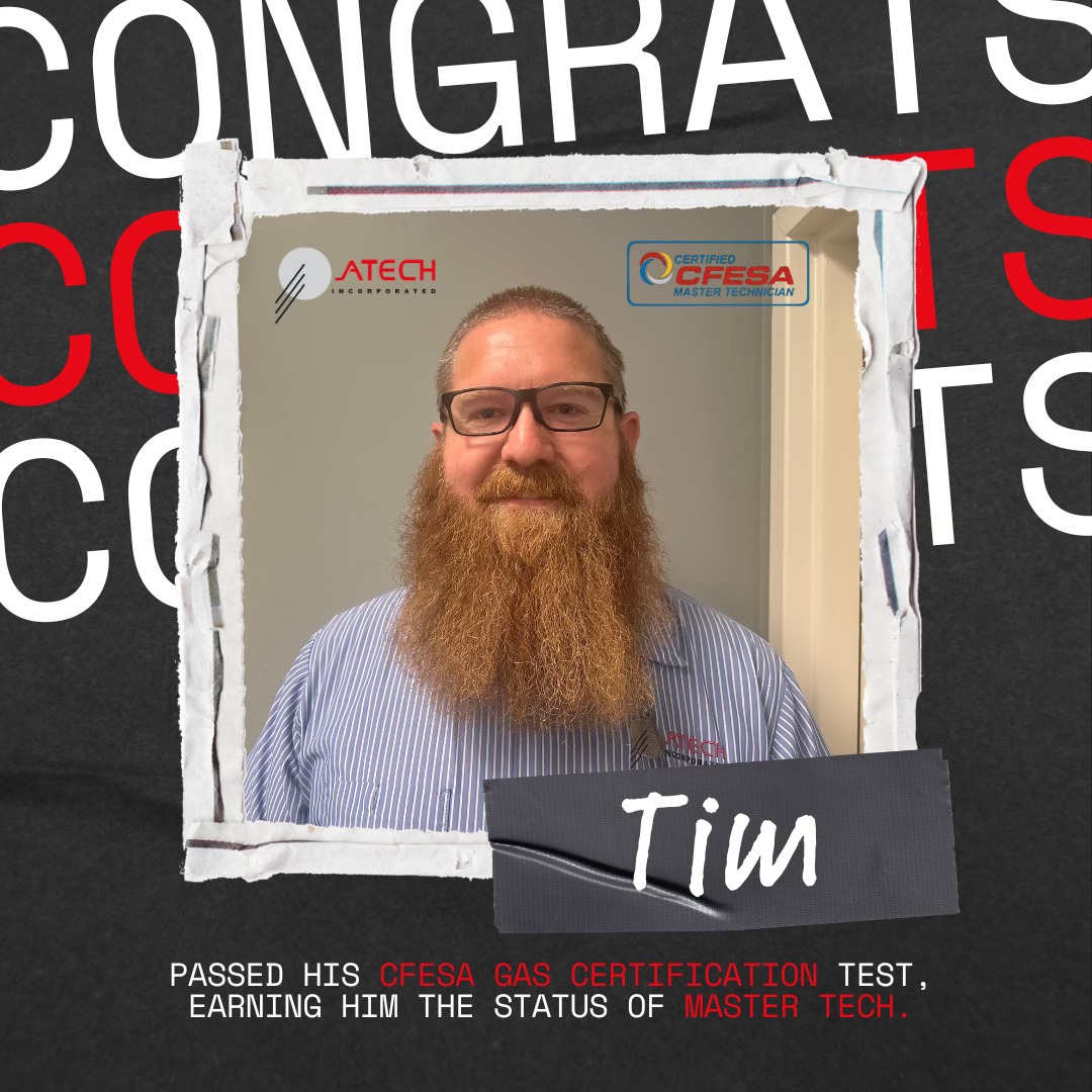 ATECH, Inc. - We’re proud to share that Tim has passed his... | Facebook