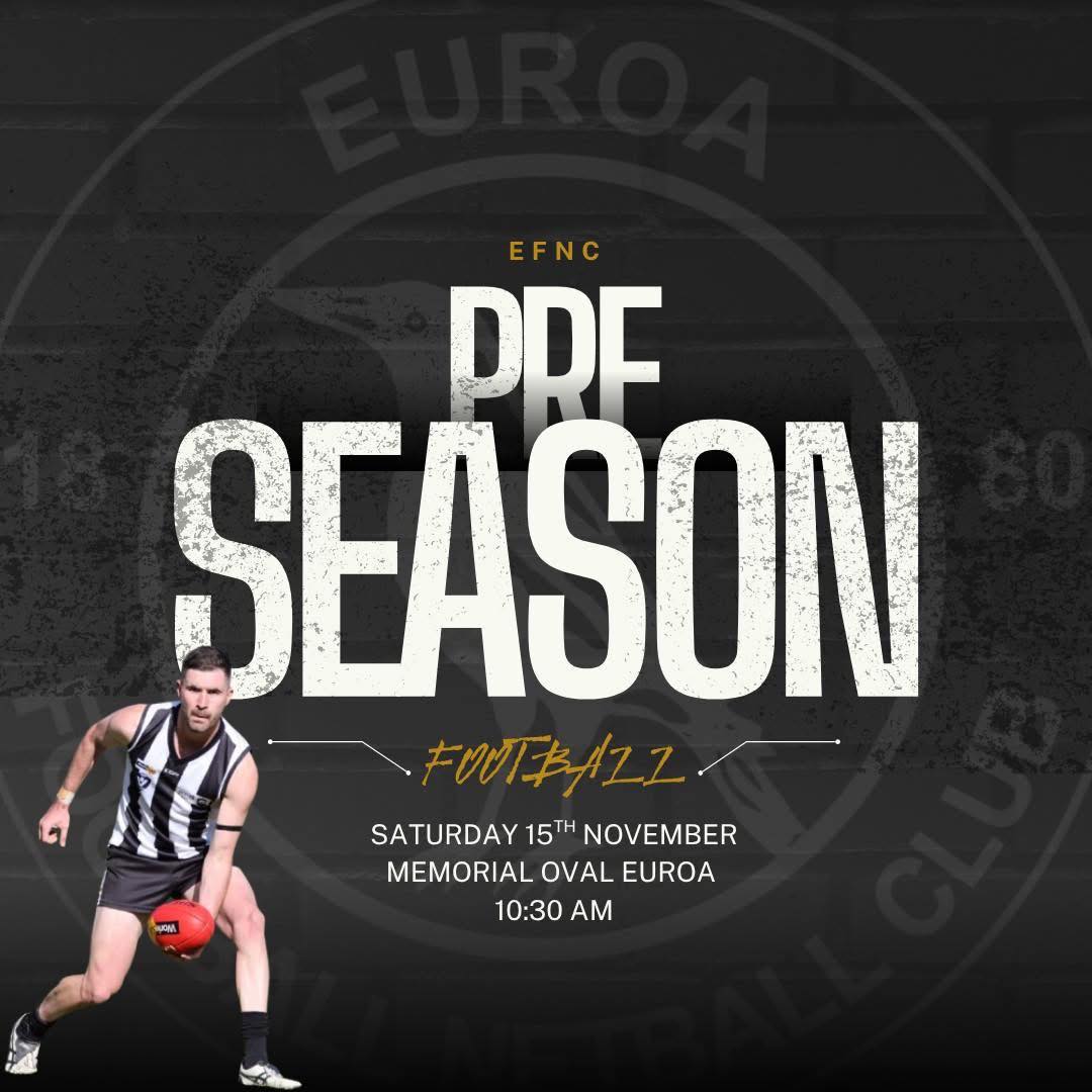 Euroa - Dont forget that 2026 preseason is kicking off for our ...